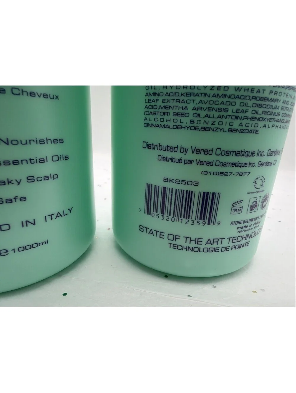 Bio Keratin Protein Shampoo Avocado Rosemary Mint Strengthening 2 Pack 33.8 oz